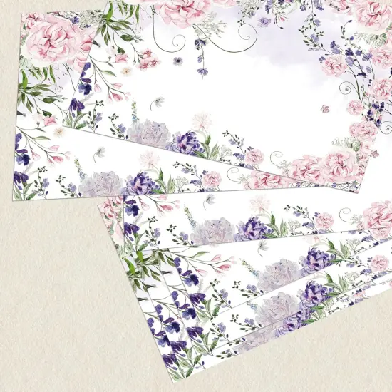 Paper Placemats Disposable 50 Pack Watercolor Flower Disposable Placemats 16x 11 Inch Spring Paper Table Mats for Home Kitchen Dining Table Decoration Wedding Party Supplies {3}