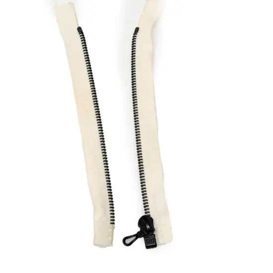 Riri Off White Metal Zipper 7 Inch Open Bottom {4}