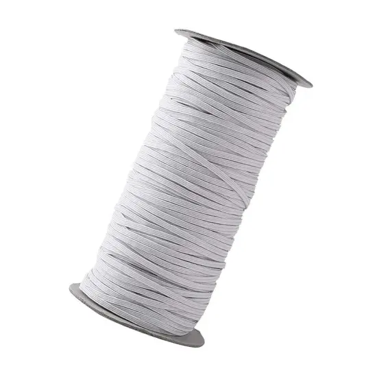 Flat Knit Stretch Elastic 1/4" to 2" Black or White Full Roll {6}