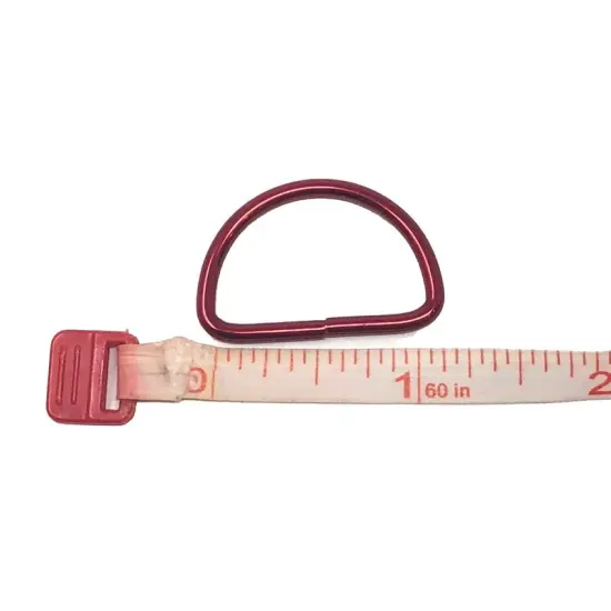 Metal D Ring 1 Inch Red Plated Loop Ring {5}