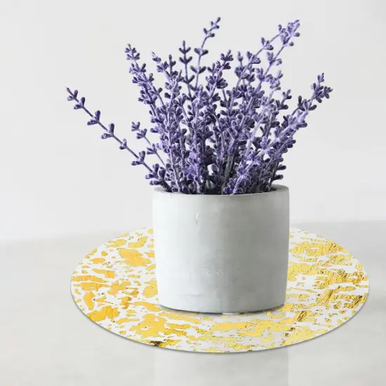 100 Pcs Disposable Gold Foil Placemats 13 Inch Round Place Mats Gold Table Mates Decorative Mesh Paper Table Doilies Metallic Thin Table Runner {4}