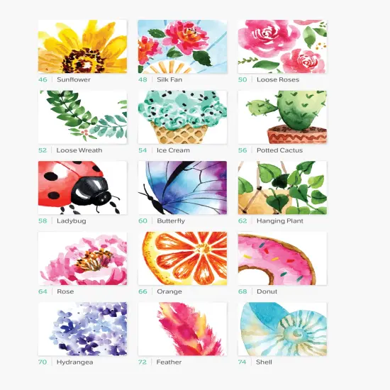 Watercolor the Easy Way: Step-by-Step Tutorials for 50 Beautiful Motifs Including Plants, Flowers, Animals & More {2}