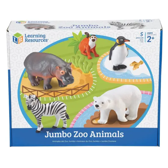 Jumbo Zoo Animals, Set of 5 {1}