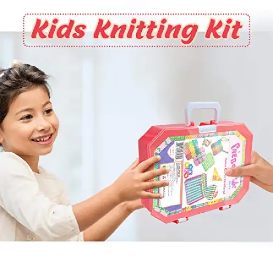 Weaving Loom Kit Toys for Kids and Adults, Potholder Loops Crafts for Girls Ages 6 7 8 9 10 11 12, 7" Pot Holder Loom Knitting Kits and Gifts for Kids and Beginners, Make 6 Masterpieces {2}