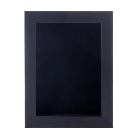 Classic Black Wood Shadown Box Frame with Acrylic Front - Black Suede Backing, 30 Sizes {3}