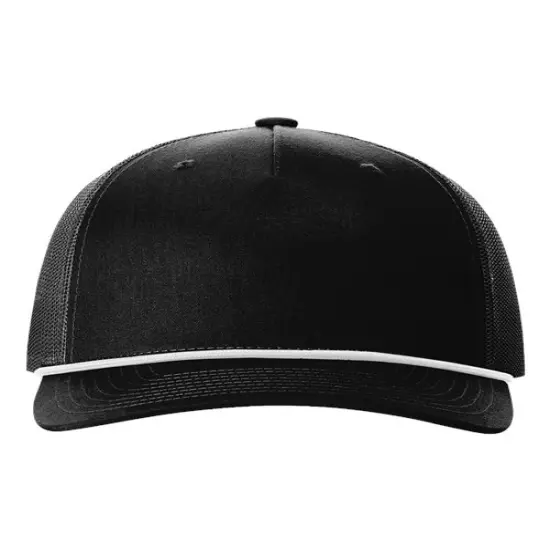 Richardson&reg; Five Panel Trucker with Rope Cap HGrey/ Black {5}