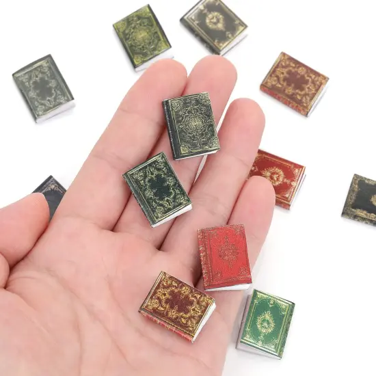 12 Pieces Miniatures Dollhouse Books, 1:12 Scale Mini Books, Model Decoration for Dollhouse Accessories Boys and Girls Play Entertainment Supplies {4}
