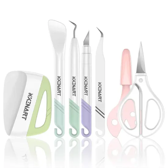 6 tools Weeding Tools Set for Vinyl Craft Knife/Weeder/Scraper/Spatula/Tweezers/Scissors Basic Weed Removal Tool Kit Weeding Cardstock {3}