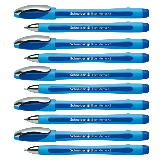 Slider Memo Ballpoint Pen, Viscoglide Ink, 1.4 mm, Black, Pack of 10 {1}