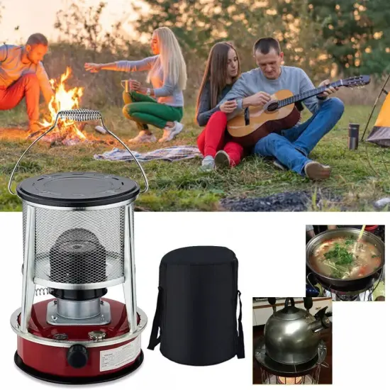 Portable Kerosene Stove Heater 9000 BTU 1.2 Gallon Outdoor Camping Cooking {4}