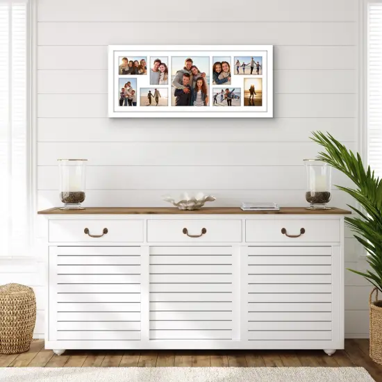 Americanflat 12x30 Collage Picture Frame - Fits One 8x10 Photo and Eight 4x6 Photos or One 12x30 Photo {5}