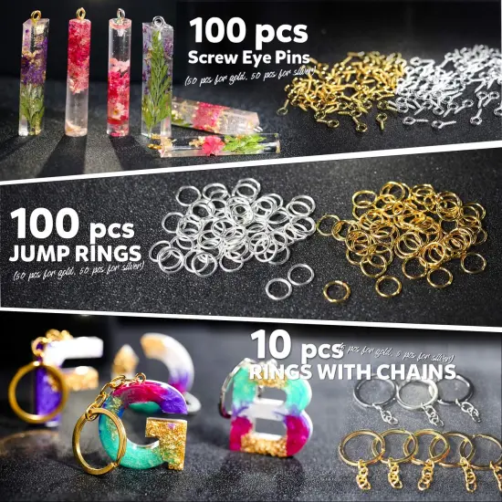 LEOBRO Hand Drill, Pin Vise Hand Drill for Jewelry Making, Mini Drill with Small Drill Bits, Drill Press Vise, 210pcs Keychain Making Supplies, Resin Tools for Jewelry Keychains Miniature Crafts {5}