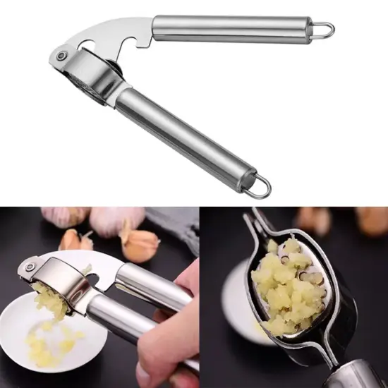 Garlic Press Stainless Squeezer Steel Grinder Professional Masher Handheld Tool {4}