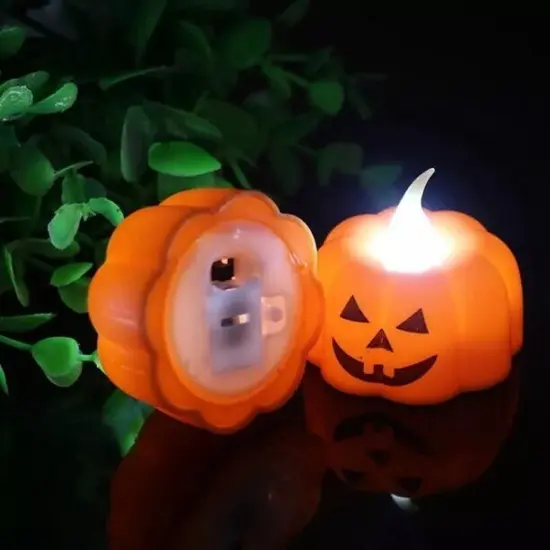 40 Pcs Bright 3D Halloween Flameless Pumpkin Candles {5}