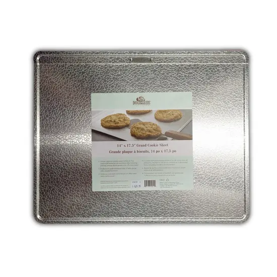 Doughmakers Grand Cookie Sheet Commercial Grade Aluminum Bake Pan 14 x 17.5, Silver {5}