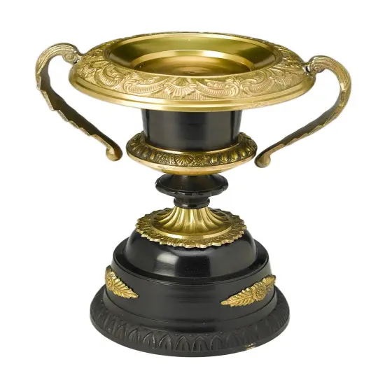10 1/4 Inch Tall Brass Candle stand Black {1}
