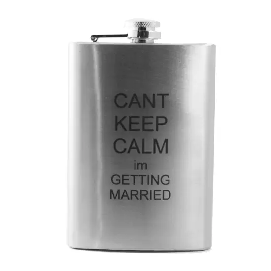8oz Can't Keep Calm I'm Getting Married Stainless Steel Flask {6}