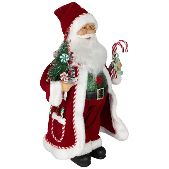 Northlight Candy Cane Santa Claus Christmas Figure - 18" - Red and White {4}