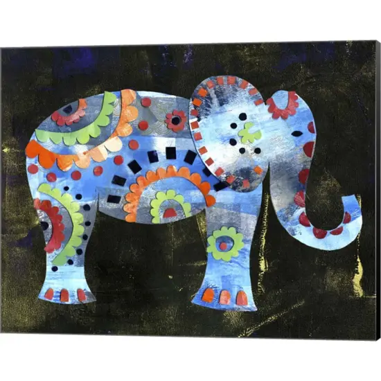 Boho Elephant 1 by Summer Tali Hilty 20" x 16" Canvas Wall Art {1}