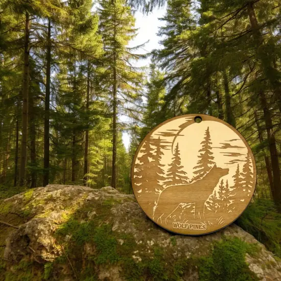 Ornament - Wolf Pines Raw Wood {4}