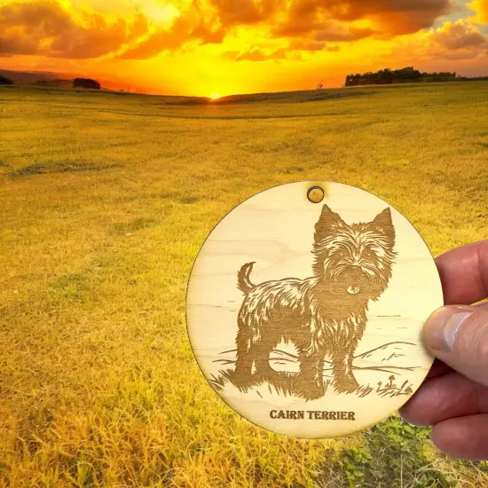 Ornament - Cairn Terrier Raw Wood {6}