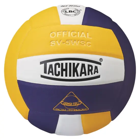 Tachikara&reg; SV-5WSC Volleyball, Gold/White/Purple {1}