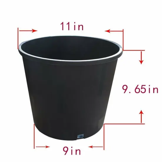 Heavy Duty Premium Black Plastic Nursery Plant Container Garden Planter Pot 3gal {2}