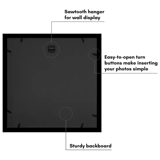 Americanflat 12x12 Collage Picture Frame - Fits Four 4x6 Photos or One 12x12 Picture {12}