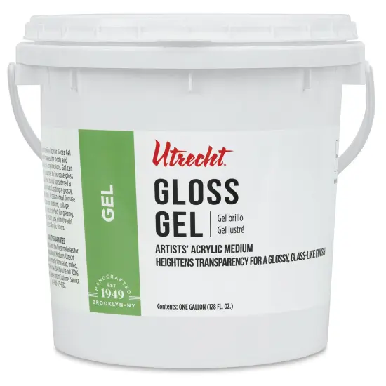 Utrecht Artists' Acrylic Gel Medium - Gloss Gel Medium, Gallon {1}