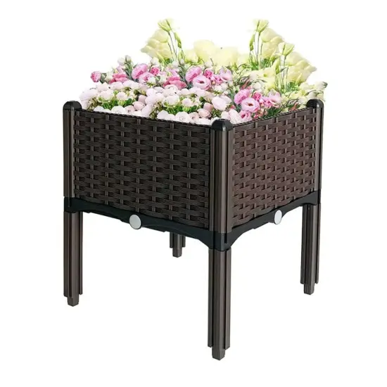 Bed Raised Garden Planter Vegetable Flower Wooden Box Pot Herb Outdoor Yard {3}