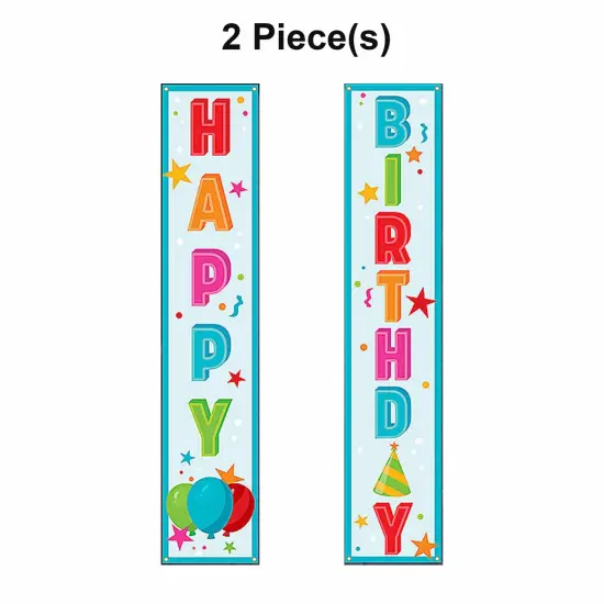 Happy Birthday Vertical Banner Set - 2 Pc. {1}