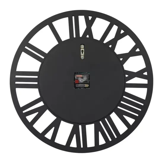 23.6'' Round Mirrored Wall Clock Crushed Diamond Silver Large Real Mirror Clocks {4}