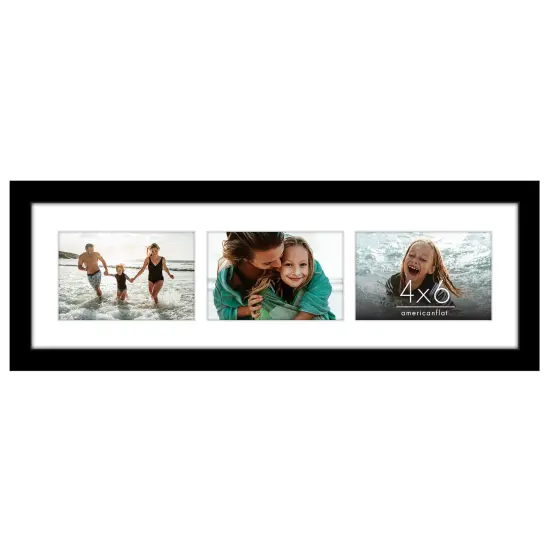Americanflat 6x20 Collage Picture Frame - Fits Three 4x6 Photos or One 6x20 Picture {7}