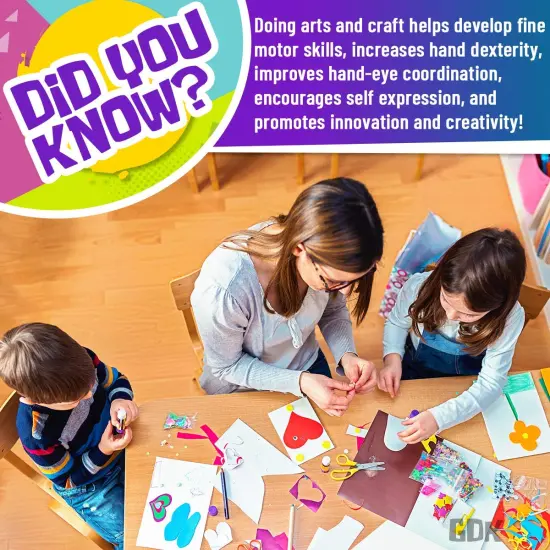 1170+ Pieces GoodyKing Arts and Crafts Supplies for Kids -Craft Art Supply Kit for Toddlers Kids Craft Supplies & Materials Age 4 5 6 7 8 9 - All in One D.I.Y. Crafting School Supplies (Large) {3}