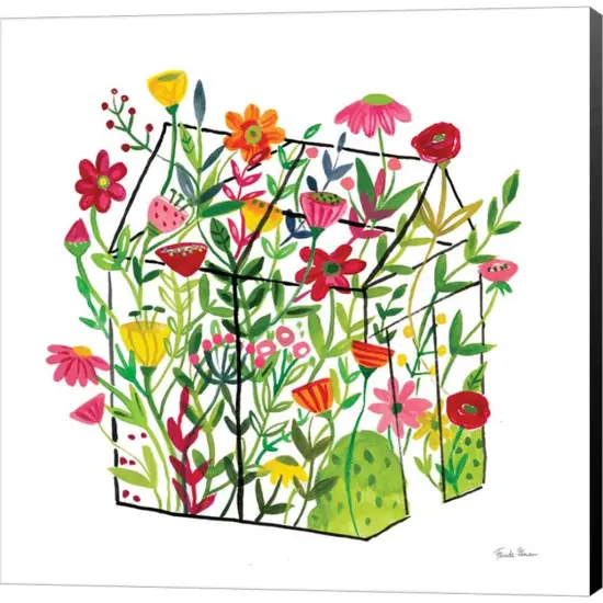 Greenhouse Blooming IV by Farida Zaman 12" x 12" Canvas Wall Art {1}