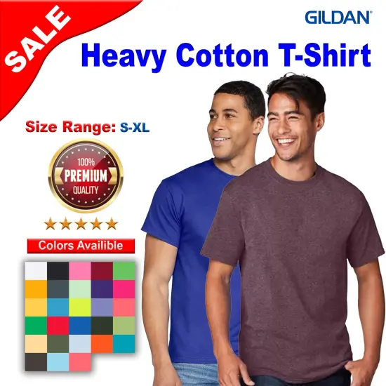 Gildan&reg; Crewneck Short Sleeve Heavy Cotton T-Shirt Sky {2}