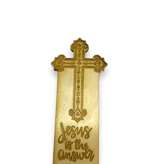 Bookmark - The lord is my shephard - Birch wood Jesus Religious {2}