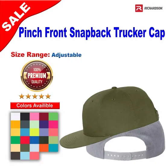 Richardson&reg; Pinch Front Snapback Trucker Cap Flint Grey {2}