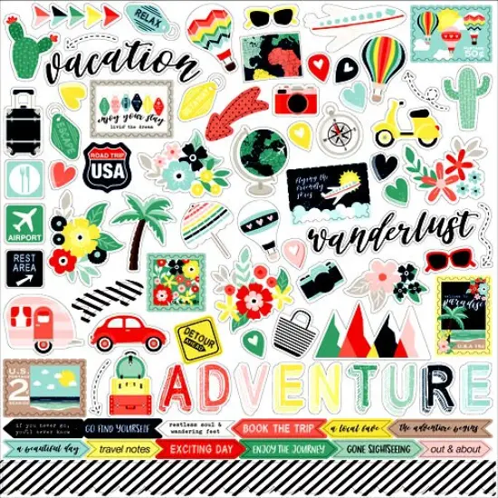 Echo Park Away We Go 12 x 12 Cardstock Stickers {1}