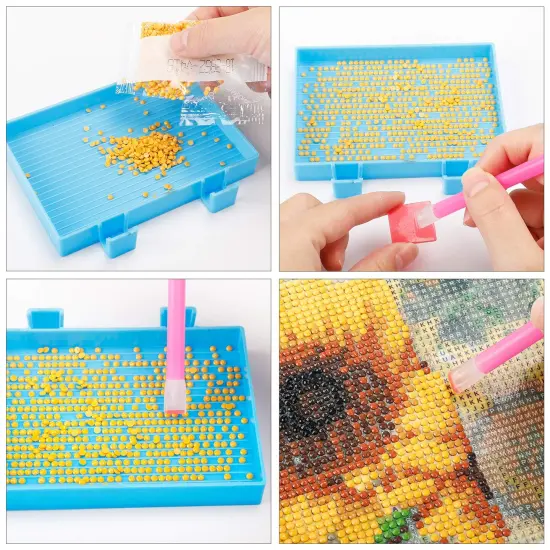 117 Pieces 5D DIY Diamond Painting Tools and Accessories Kits with Diamond Embroidery Box and Multiple Sizes Painting Pens for Adults to Make Art Craft {6}