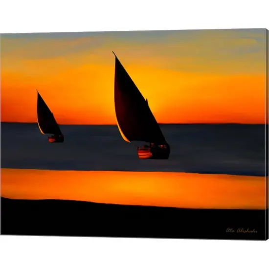 Sunset by Ata Alishahi 20" x 16" Canvas Wall Art {1}