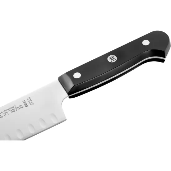 ZWILLING Gourmet 7-inch Hollow Edge Santoku Knife {4}