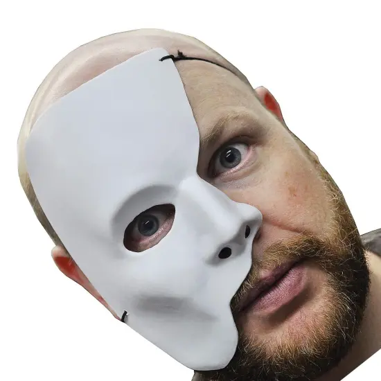Partial Face Mask Phantom Horror Costume {5}