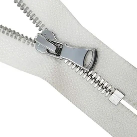 5MM Closed Bottom Zipper White Tape Nickel Teeth 7&ndash;17 Inche {6}