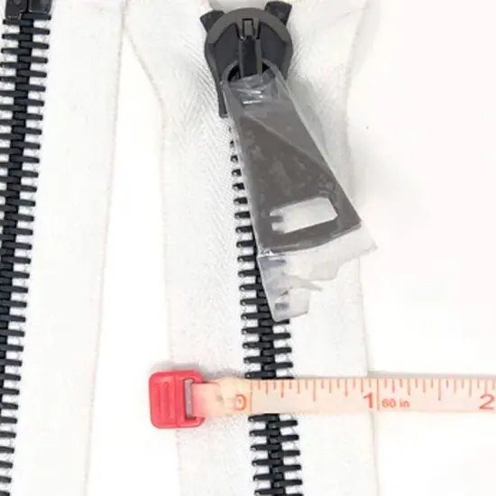 12MM White Tape Gun Metal Teeth Glossy European Zipper Separating 36 Inche {4}