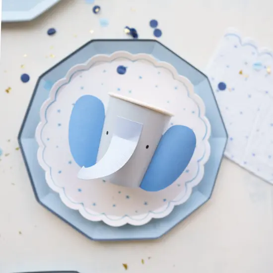 SKY BLUE SIGNATURE LARGE PLATES {6}