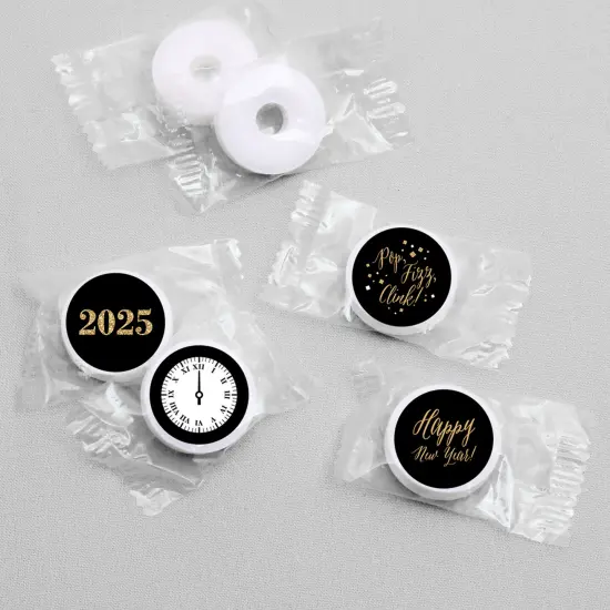 Big Dot of Happiness New Year's Eve - Gold - Round Candy 2025 New Years Eve Sticker Favors - Labels Fits Small Round Chocolate (1 sheet of 108) {4}