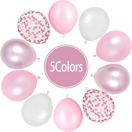 60 Pcs 12 Inch Pearl Pink Balloons (Pink) {2}