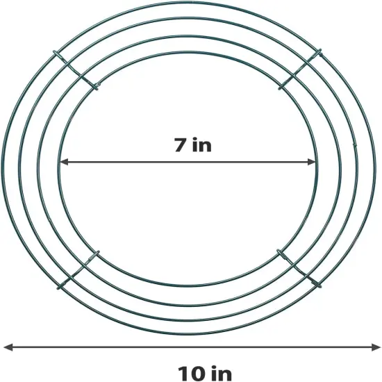 8 Pack Wire Wreath Frame 10 Inch Metal Wreath Form Wreath Ring for Crafts DIY Front Door Wreaths Christmas New Year Wreaths Valentines Wedding Garden Home Party Decoration with 38 Yard Paddle Wire {4}