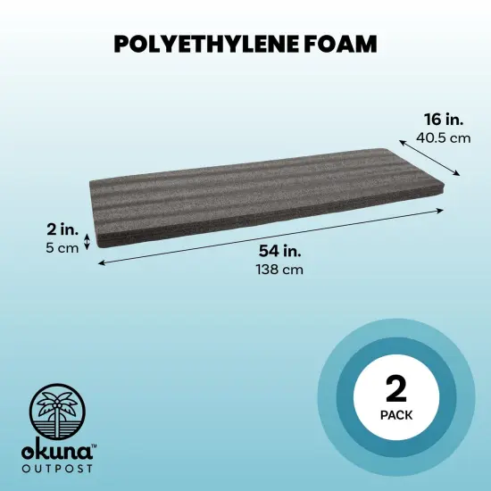 2-Pack Packing Foam Sheets - 54x16x2 Customizable Polyethylene Insert Pads for Tool Case Cushioning, Crafts Black {4}